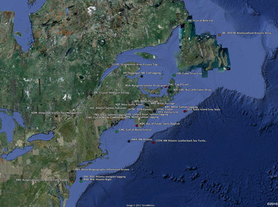 NW Atlantic with resource points